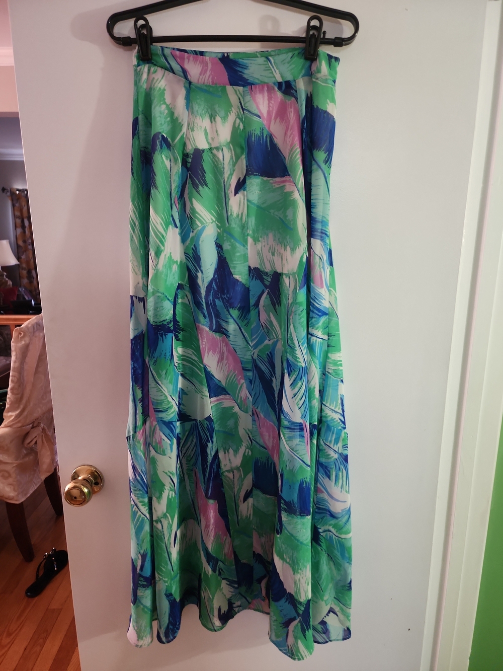 Show Me Your Mumu Melody Floral Tropical Print Maxi Skirt in Green Multicolor
